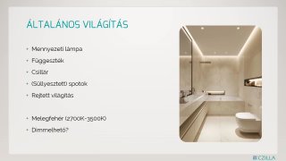 Világítás, villanyterv